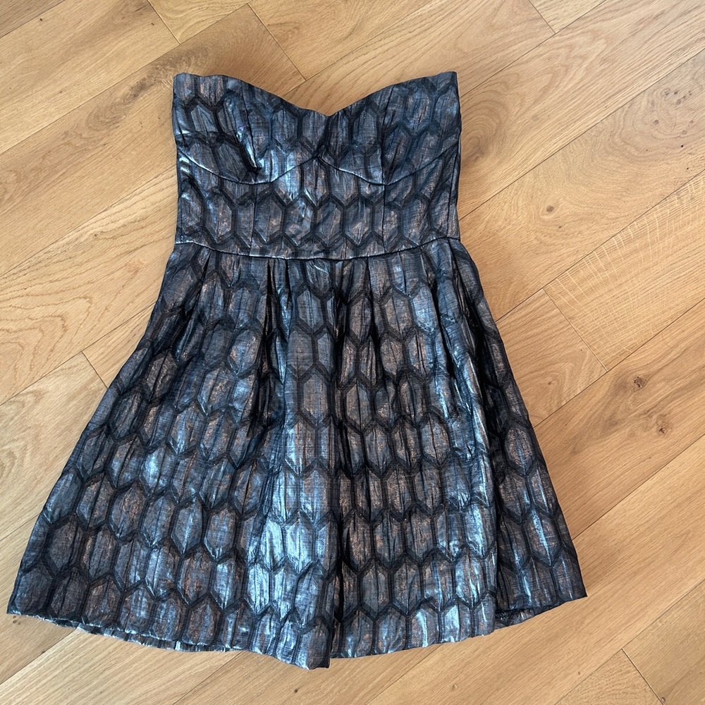 Strapless Metallic Dress